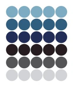 Decochic Stickers Mureaux En Vinyle Rondes Bleu Et Gris