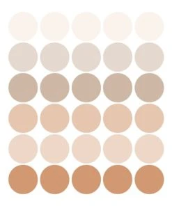 Decochic Stickers Mureaux En Vinyle Rondes Marron Et Beige