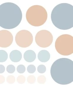 Decochic Stickers Muraux En Vinyle Rondes Mix Marron Et Beige -Boutique KidKraft stickers mureaux en vinyle rondes mix bleu et beige circles1 3