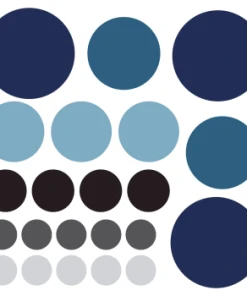 Decochic Stickers Mureaux En Vinyle Rondes Mix Bleu Et Gris -Boutique KidKraft stickers mureaux en vinyle rondes mix bleu et gris 5