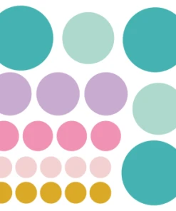 Decochic Stickers Mureaux En Vinyle Rondes Mix Vert Et Moutarde 11 Decochic Stickers Mureaux En Vinyle Rondes Mix Vert Et Moutarde -Boutique KidKraft stickers mureaux en vinyle rondes mix rose et lilas 3