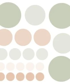 Decochic Stickers Muraux En Vinyle Rondes Mix Marron Et Beige -Boutique KidKraft stickers mureaux en vinyle rondes mix vert et beige circles1 3