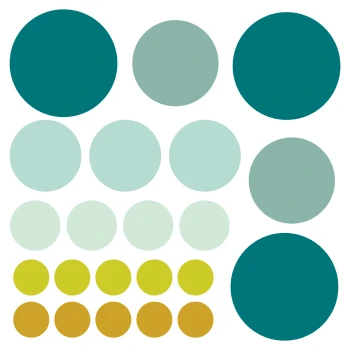 Decochic Stickers Mureaux En Vinyle Rondes Mix Vert Et Moutarde 4 Decochic Stickers Mureaux En Vinyle Rondes Mix Vert Et Moutarde – Image 2