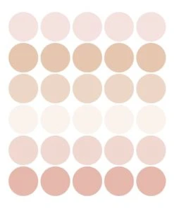 Decochic Stickers Mureaux En Vinyle Rondes Rose Et Beige