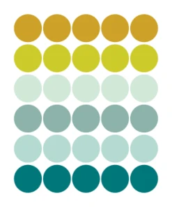 Decochic Stickers Muraux En Vinyle Rondes Rose Et Gris Tourterelle -Boutique KidKraft stickers mureaux en vinyle rondes vert et moutarde 5