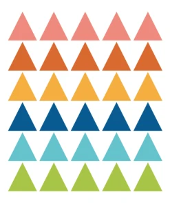 Decochic Stickers Mureaux En Vinyle Triangles Multicolor