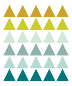 Decochic Stickers Muraux En Vinyle Triangles Pêche Et Vert -Boutique KidKraft stickers mureaux en vinyle triangles vert et moutarde 2