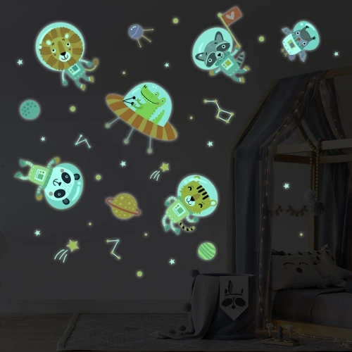 Ambiance Sticker Stickers Phosphorescents Lumineux Aventuriers De L'espace 40x30cm 6 Ambiance Sticker Stickers Phosphorescents Lumineux Aventuriers De L'espace 40x30cm – Image 4