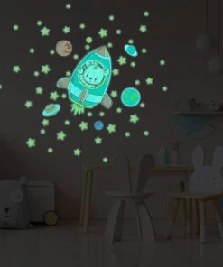 Ambiance Sticker Stickers Phosphorescents Lumineux Ourson Et 50 étoiles 30x30cm -Boutique KidKraft stickers phosphorescents lumineux ourson et 50 etoiles 30x30cm 4
