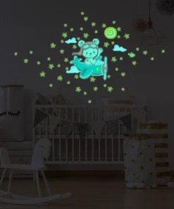 Ambiance Sticker Stickers Phosphorescents Lumineux Ourson Et 50 étoiles 30x30cm -Boutique KidKraft stickers phosphorescents lumineux ourson et 50 etoiles 30x30cm 8