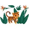 Lilipinso Stickers Tigre, Thème Jungle En Vinyle Mat Vert -Boutique KidKraft stickers tigre theme jungle en vinyle mat vert