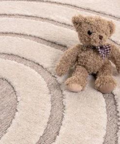 Nazar Tapis Beige Et Crème Motif Arc En Ciel Doux - 160x230 -Boutique KidKraft tapis beige et creme motif arc en ciel doux 160x230 5