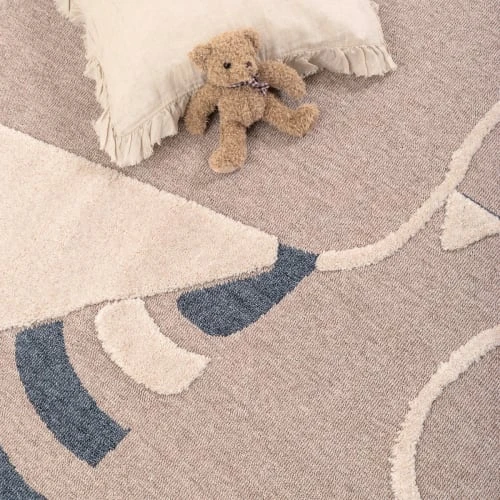 Nazar Tapis Beige Et Crème Motif Cerf-volant Doux - 120x170 8 Nazar Tapis Beige Et Crème Motif Cerf-volant Doux - 120x170 – Image 6