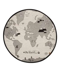 OYOY Living Design Tapis Blanc 100% Coton Ø135 Cm