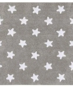 Lorena Canals Tapis Coton Gris Motif étoile 120x160 -Boutique KidKraft tapis coton gris motif etoile 120x160 4