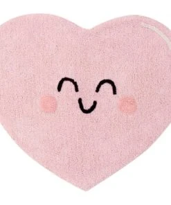 Lorena Canals Tapis Coton Lavable Coeur 90x105cm