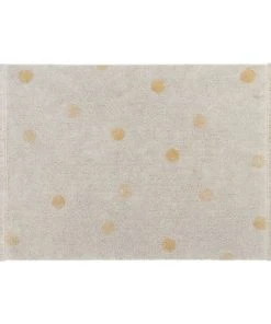 Lorena Canals Tapis Coton Lavable Dots Jaune 120x160cm