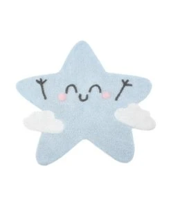 Lorena Canals Tapis Coton Lavable étoile Bleue 120x160cm