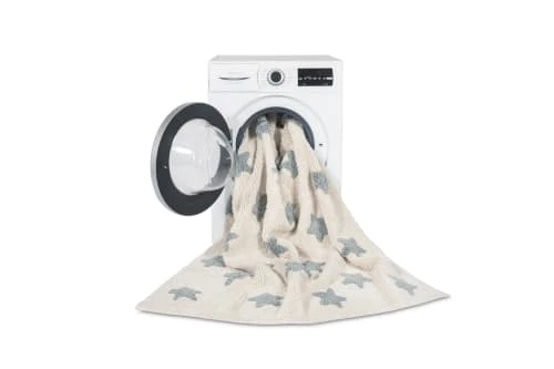 Lorena Canals Tapis Coton Lavable étoiles Bleu 120x160cm 7 Lorena Canals Tapis Coton Lavable étoiles Bleu 120x160cm – Image 5