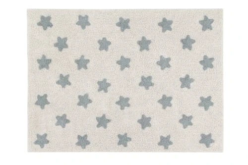Lorena Canals Tapis Coton Lavable étoiles Bleu 120x160cm 3 Lorena Canals Tapis Coton Lavable étoiles Bleu 120x160cm