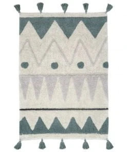 Lorena Canals Tapis Coton Lavable Mini Aztèque 70x100cm