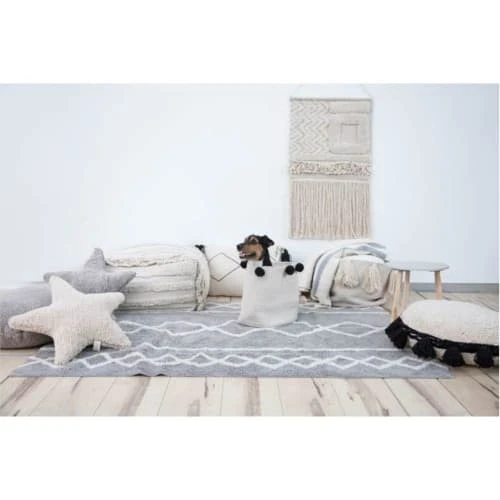 Lorena Canals Tapis Coton Lavable Naturel Gris 120x160cm 4 Lorena Canals Tapis Coton Lavable Naturel Gris 120x160cm – Image 2