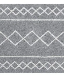 Lorena Canals Tapis Coton Lavable Naturel Gris 120x160cm