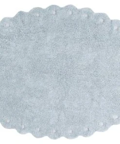 Lorena Canals Tapis Coton Lavable Pomme De Pin Bleu Perle 130x180cm