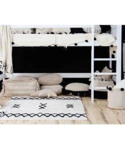 Lorena Canals Tapis Coton Lavable Vintage Noir 120x160cm -Boutique KidKraft tapis coton lavable vintage noir 120x160cm 1