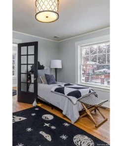 Lorena Canals Tapis Coton Motif Espace Noir 140x200 -Boutique KidKraft tapis coton motif espace noir 140x200 6