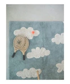 Lorena Canals Tapis Coton Motif Nuage Bleu 120x160 -Boutique KidKraft tapis coton motif nuage bleu 120x160 6