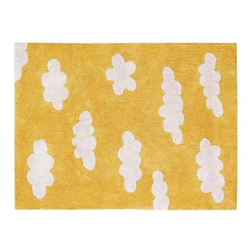 Lorena Canals Tapis Coton Motif Nuage Moutarde 120x160 3 Lorena Canals Tapis Coton Motif Nuage Moutarde 120x160