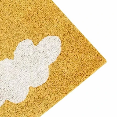 Lorena Canals Tapis Coton Motif Nuage Moutarde 120x160 6 Lorena Canals Tapis Coton Motif Nuage Moutarde 120x160 – Image 4