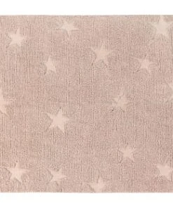 Lorena Canals Tapis Coton Motif Star Rose 120x175cm