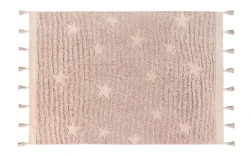 Lorena Canals Tapis Coton Motif Star Rose 120x175cm 3 Lorena Canals Tapis Coton Motif Star Rose 120x175cm