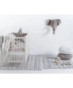 Lorena Canals Tapis Coton Motif Tresse Gris 120x80 -Boutique KidKraft tapis coton motif tresse gris 120x80 2