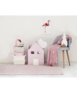 Lorena Canals Tapis Coton Motif Tresse Rose 120x160 -Boutique KidKraft tapis coton motif tresse rose 120x160 2