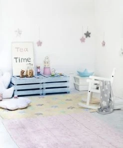 Lorena Canals Tapis Coton Motif Tresse Rose 120x160 -Boutique KidKraft tapis coton motif tresse rose 120x160 4