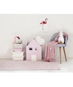 Lorena Canals Tapis Coton Motif Tresse Rose 120x80 -Boutique KidKraft tapis coton motif tresse rose 120x80 5