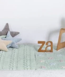 Lorena Canals Tapis Coton Motif Tresse Vert 120x160 -Boutique KidKraft tapis coton motif tresse vert 120x160 3