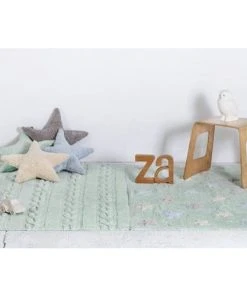 Lorena Canals Tapis Coton Motif Tresse Vert 120x80 -Boutique KidKraft tapis coton motif tresse vert 120x80 3