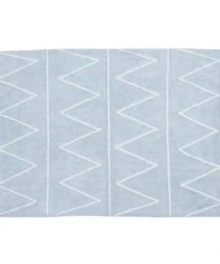 Lorena Canals Tapis Coton Motif Z Bleu 120x160
