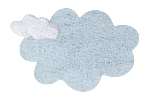 Lorena Canals Tapis Coton Relief Nuage Bleu 110x170 3 Lorena Canals Tapis Coton Relief Nuage Bleu 110x170