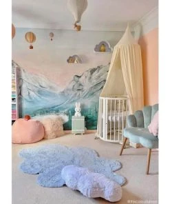 Lorena Canals Tapis Coton Relief Nuage Bleu 110x170 12 Lorena Canals Tapis Coton Relief Nuage Bleu 110x170 -Boutique KidKraft tapis coton relief nuage bleu 110x170 5