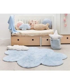 Lorena Canals Tapis Coton Relief Nuage Bleu 110x170 13 Lorena Canals Tapis Coton Relief Nuage Bleu 110x170 -Boutique KidKraft tapis coton relief nuage bleu 110x170 6