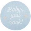 Lorena Canals Tapis Coton Rond Lavable Baby, You Rock! D120cm 1 Lorena Canals Tapis Coton Rond Lavable Baby, You Rock! D120cm -Boutique KidKraft tapis coton rond lavable baby you rock d120cm