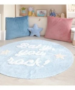 Lorena Canals Tapis Coton Rond Lavable Baby, You Rock! D120cm -Boutique KidKraft tapis coton rond lavable baby you rock d120cm 4
