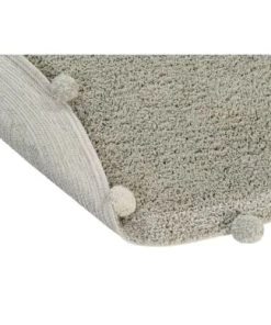 Lorena Canals Tapis Coton Rond Lavable Brun à Pompons D120cm -Boutique KidKraft tapis coton rond lavable brun a pompons d120cm 3