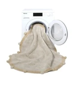 Lorena Canals Tapis Coton Rond Lavable Miel à Pompons D120cm -Boutique KidKraft tapis coton rond lavable miel a pompons d120cm 5