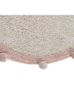 Lorena Canals Tapis Coton Rond Lavable Nude à Pompons D120cm -Boutique KidKraft tapis coton rond lavable nude a pompons d120cm 3